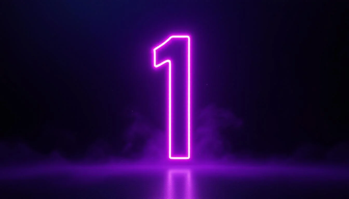 Holographic violet stopwatch at 1 second — 1 second CPS test